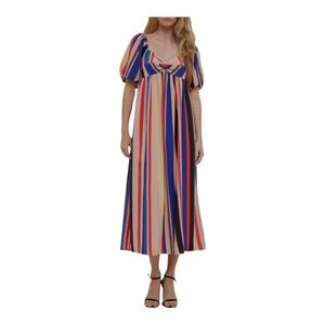 English Factory Multi Color Striped‎ Maxi Dress